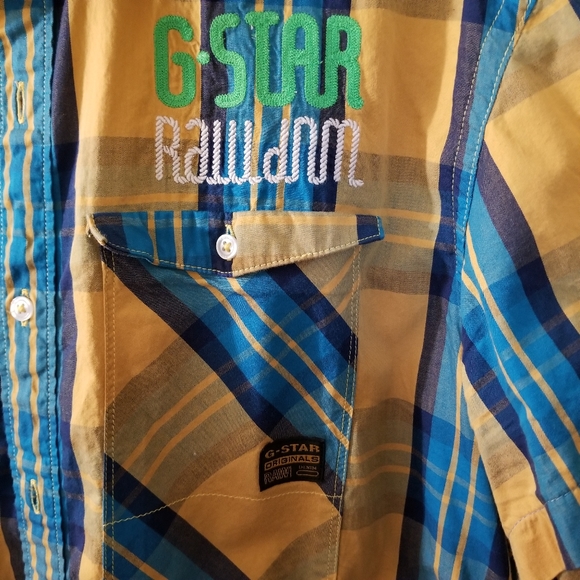 G-Star Raw Plaid Short Sleeve Shirt XXL - Picture 4 of 6